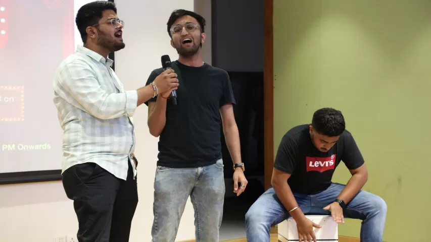 Students performing at Talent Night 
