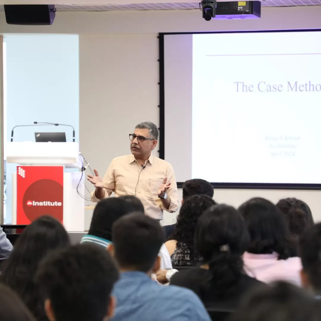 Dean Chittoor addressing students