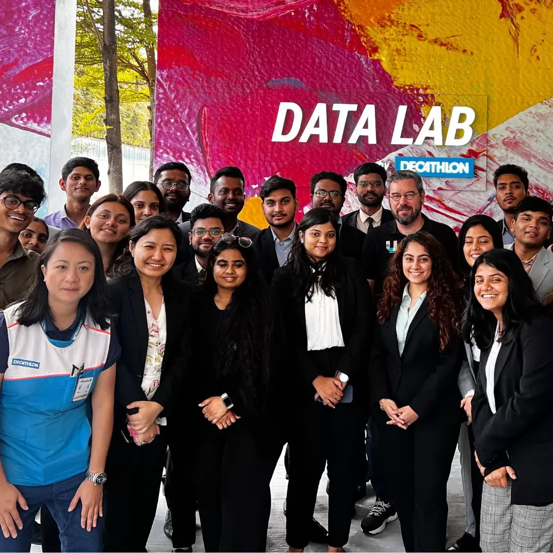 A group Image at Decathlon Data Lab at Singapore (Industry Visit)