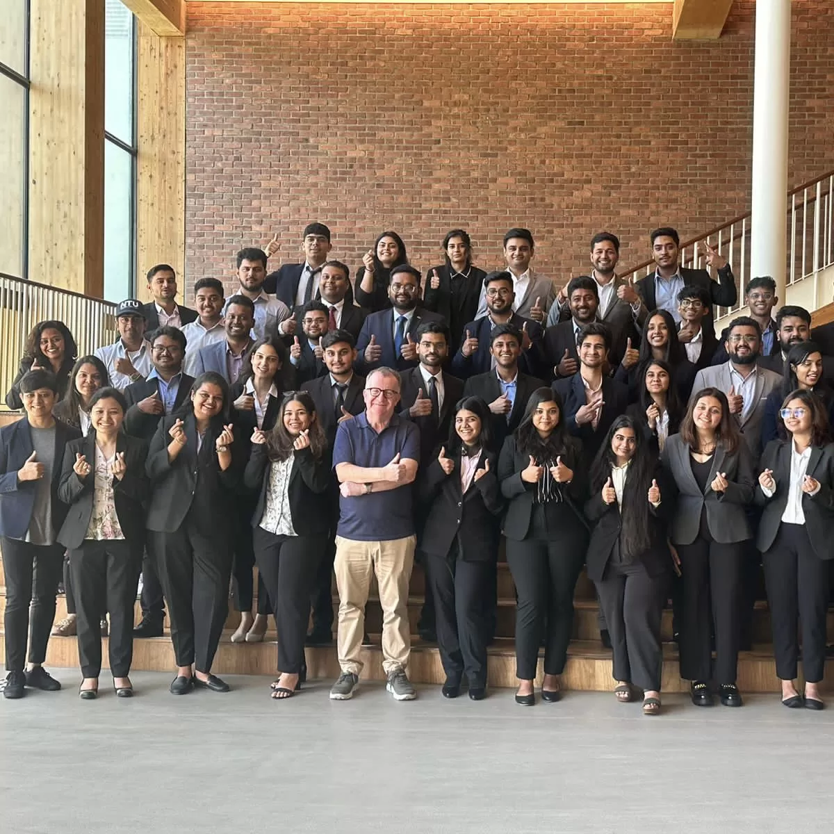 A Group Picture of Students Visiting Nanyang Technological University (NTU), Singapore.