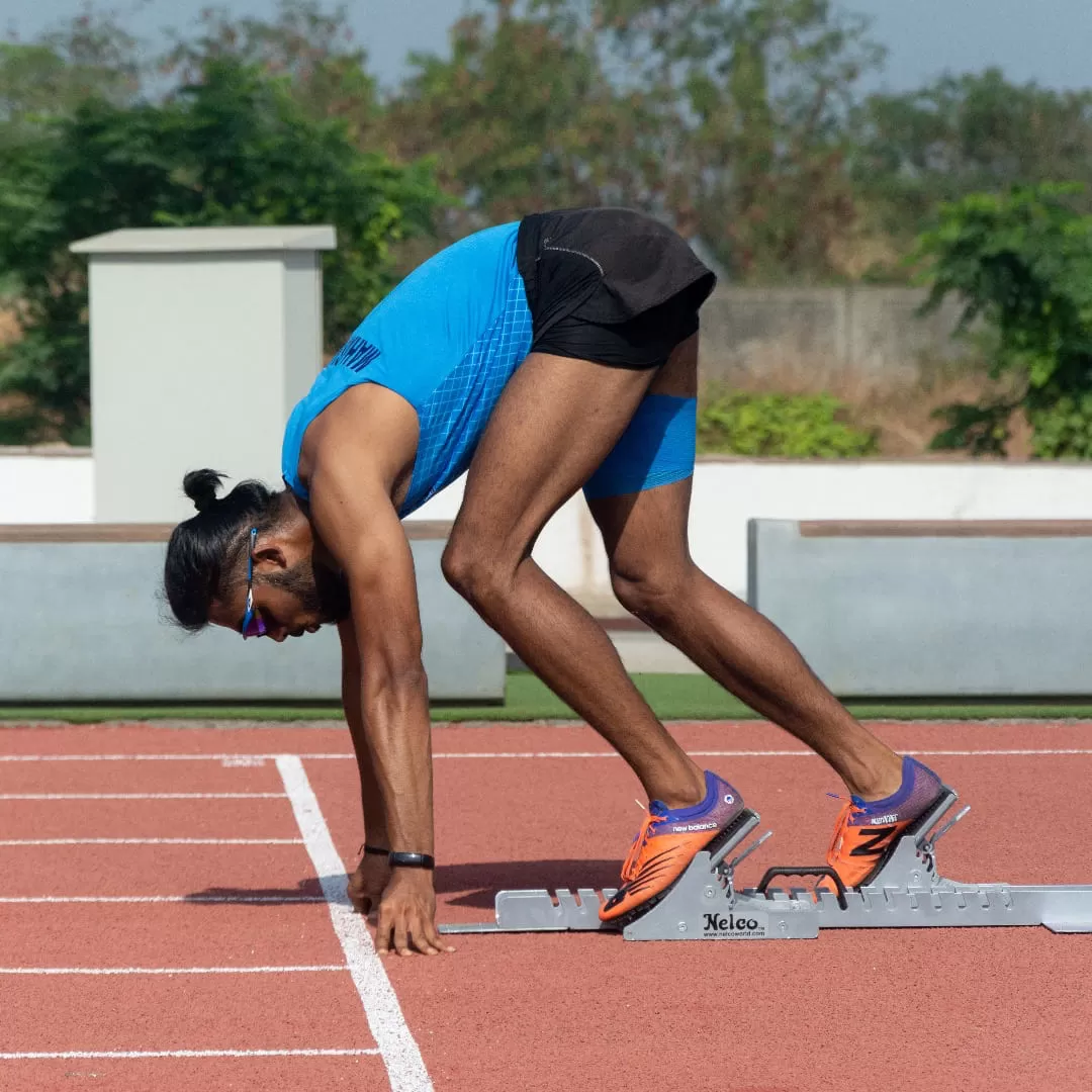 Athlete on the running track