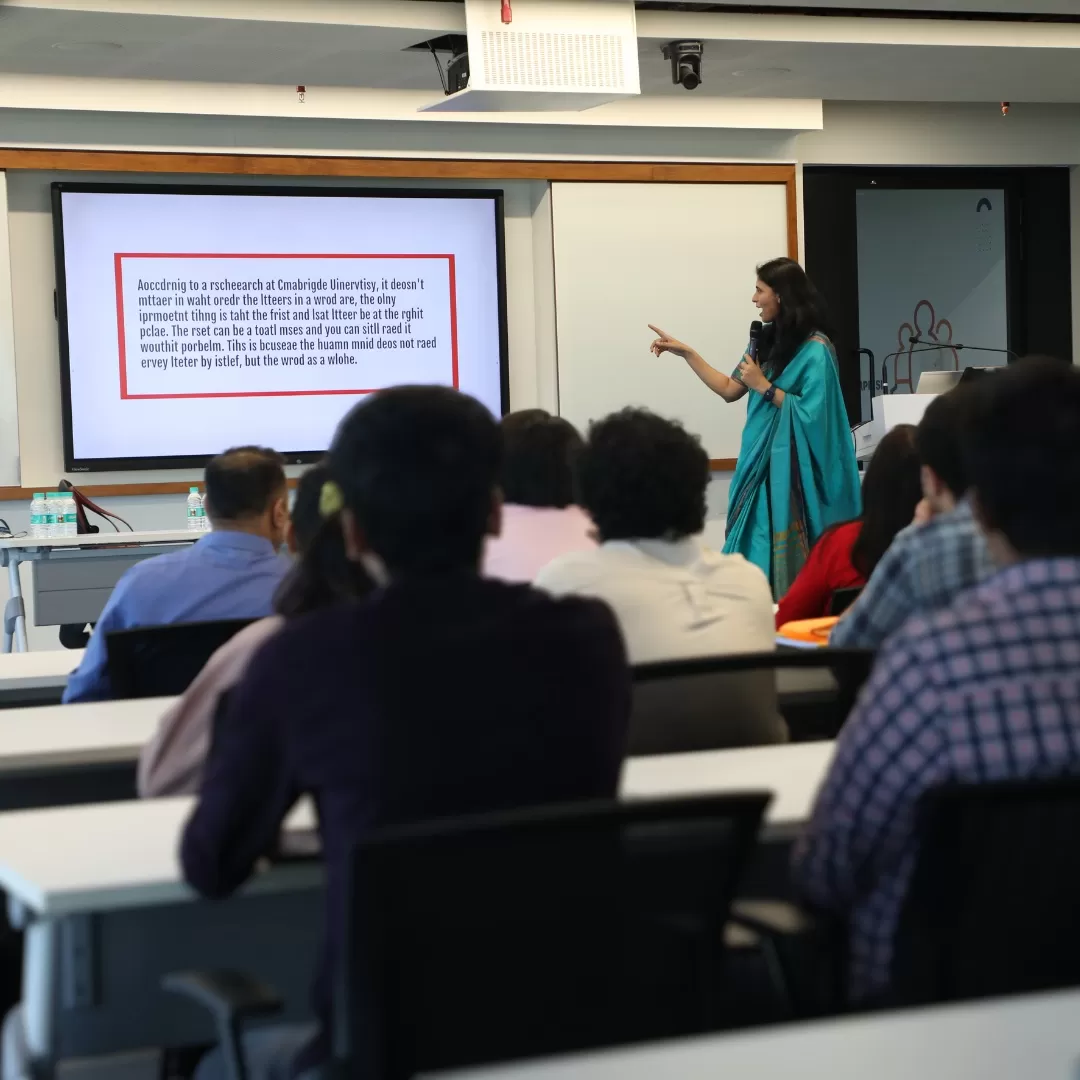 Ms Punam Singh Addressing the students