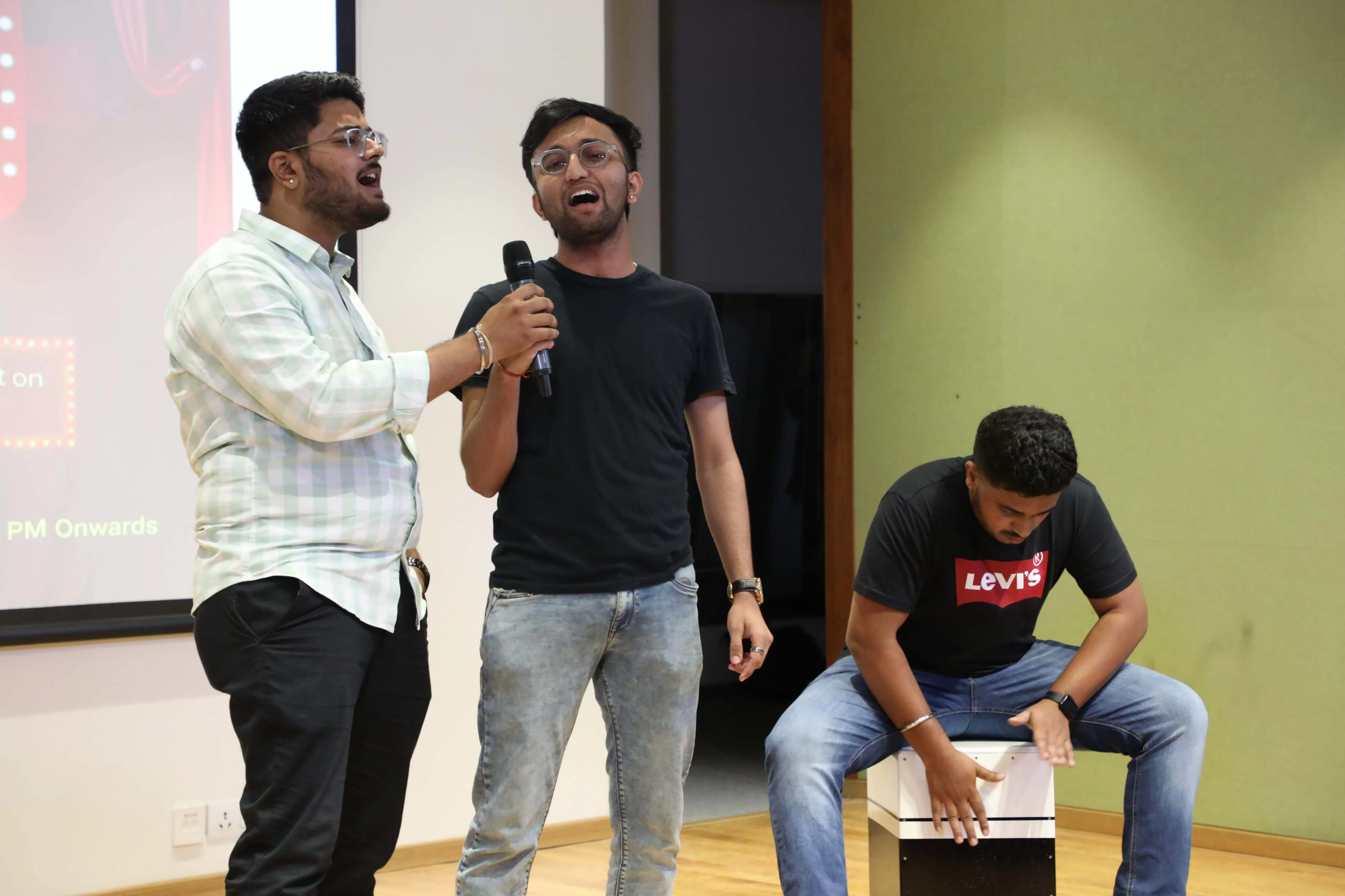 Students performing at Talent Night 