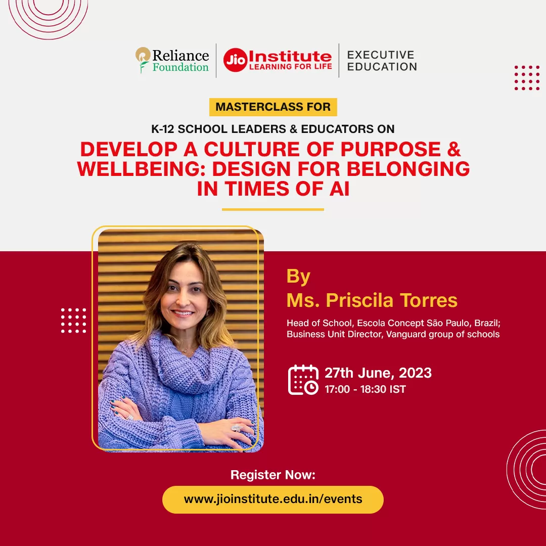 Masterclass on: Develop a Culture of Purpose and Wellbeing: Design for Belonging in times of AI